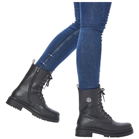 Black Casual Closed Ladies Mid Height Boots Stivaletti Pelle Scarpe Donna Nero Eu 37, Y3115-00 - Foto 2