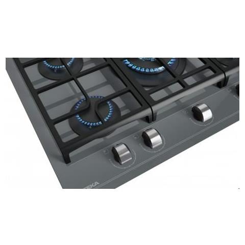 Piano Cottura GZC75330XBAST a Gas 5 Zone Cottura 70cm Colore Grigio - Foto 4