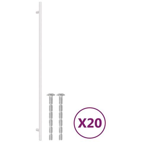 Maniglie Per Mobili 20 Pz Argento 480 Mm In Acciaio Inox - Foto 2