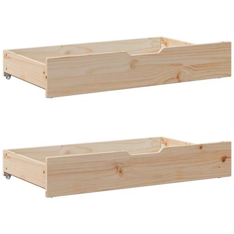 Letto senza Materasso 140x190 cm in Legno Massello di Pino - Foto 2