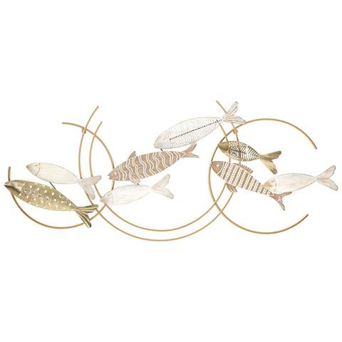 Decorazione In Metallo 3d Pesce 3 - Multicolore - Metallo - 142,9x5x61,6 Cm - Foto 1