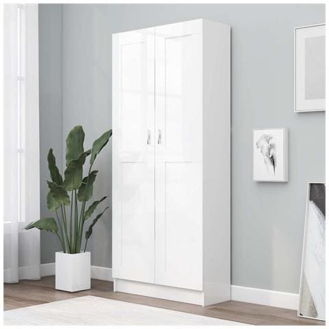 Lusso Casadino - Libreria Bianca 82,5x30,5x185,5 Cm In Legno Truciolato - Foto 8