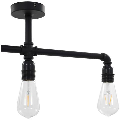 Lusso Casadino -  Lampadario Nero Per 3 Lampadine E27 - Foto 6