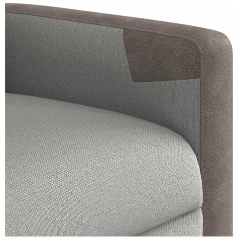 Poltrona Massaggiante Reclinabile Grigio Nuvola in Tessuto - Foto 9