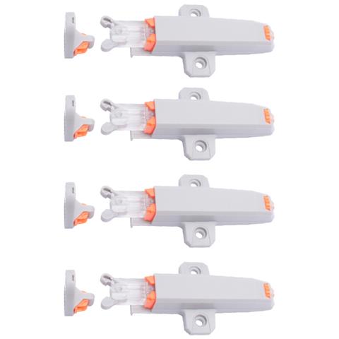 4 Pezzi Push To Open Chiusura Per Armadietti - Autobloccante Gray - Foto 1