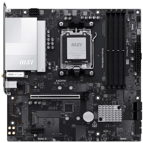 Scheda Madre PRO B840M-P WIFI Socket AM5 Chipset AMD B840 Micro-ATX - Foto 1