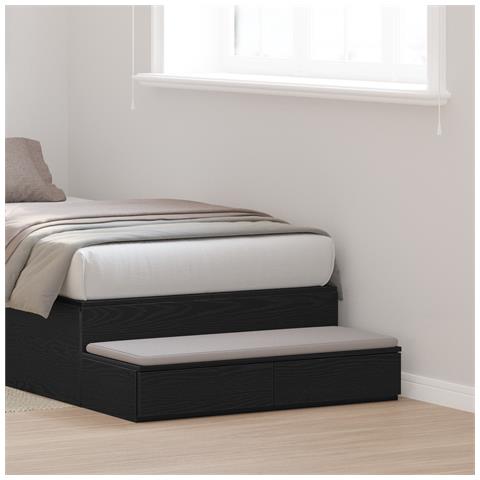 Cassetti per Letto Nero 80x36,5x16,5 cm in Legno Ingegnerizzato - Foto 2