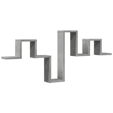 Scaffale a Muro Grigio Cemento 104,5x10x43 cm Legno Multistrato - Foto 1