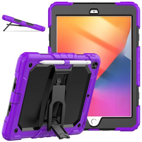 Custodia Per Ipad 9/8/7 10.2” Con Supporto E Alloggiamento Per Stilo Viola - Foto 2