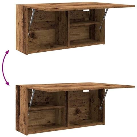 Mobile da Bagno Legno Antico 80x25x40 cm in Truciolato - Foto 9