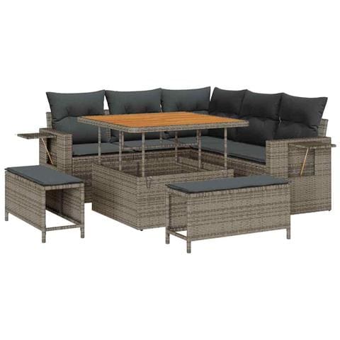 Set Divano da Giardino 8 pcs Grigio 100 x 100 x 71 cm - Foto 1