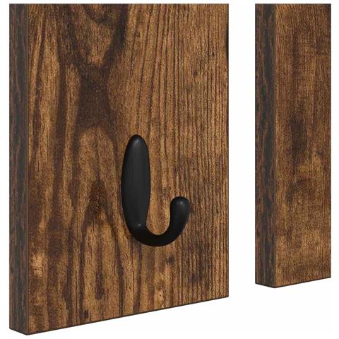 Appendiabiti a muro con lo scaffale Rovere fumo 85 x 10 x 45 cm - Foto 9