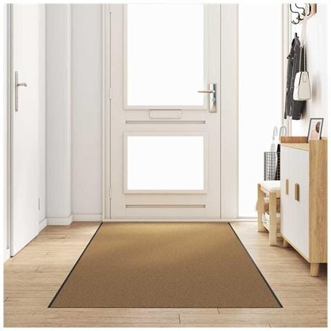 Tappetino Crema e Nero 120 x 400 cm Poliammide e PVC - Foto 2