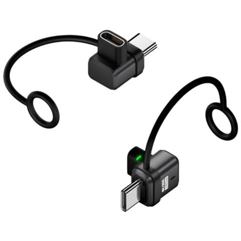 Adattatore A L Da Tipo-c Femmina A Maschio 2-pack: 240w, 120gbps Black - Foto 1