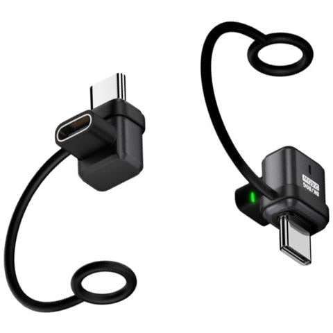 Adattatore A L Da Tipo-c Femmina A Maschio 2-pack: 240w, 120gbps Black - Foto 3