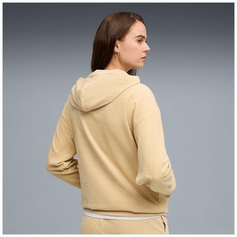 Ess Elevated Comfort Velour Rib Hoodie 68810783, Donne, Beige, L - Foto 2