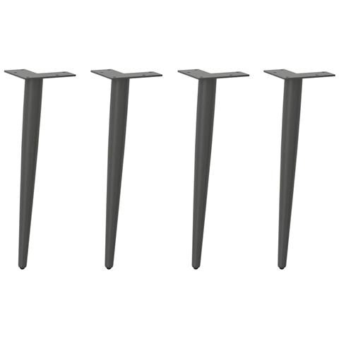 Gambe per Tavolino da Caffè Forma Conica 4 pz Antracite 42-43 cm Acciaio - Foto 1