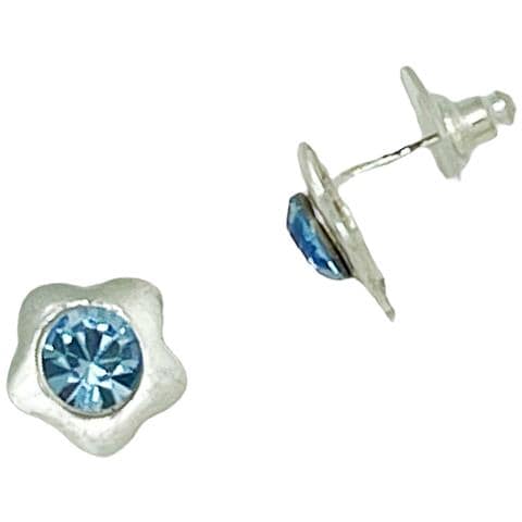 Ciondolo A Forma Di Fiore In Argento 10µ E Sw Blu - Foto 1