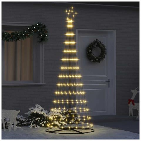 Albero di Natale LED Bianco caldo 100 x 100 x 250 cm Metallo - Foto 2
