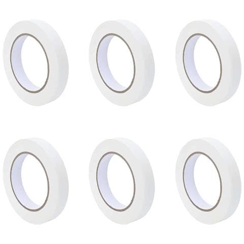 Nastri Adesivi per Pittori 6 pcs Bianco 19mm x 50m Carta - Foto 1