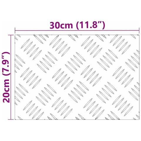 Dischi Quadrati 2 pcs Argento 30 x 20 cm Alluminio - Foto 8