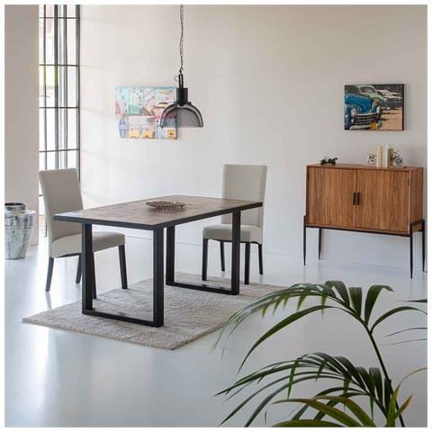 Tavolo Da Pranzo In Parquet Di Mango /finitura Colore Dm 160x90x76 - Foto 2