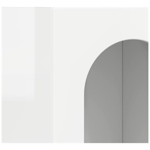 Credenza Bianco Lucido 59 x 35 x 100,5 cm Legno multistrato - Foto 9
