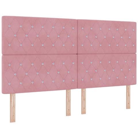 Testiera LED con luci a strisce a LED Rosa 180 cm Poliestere - Foto 1