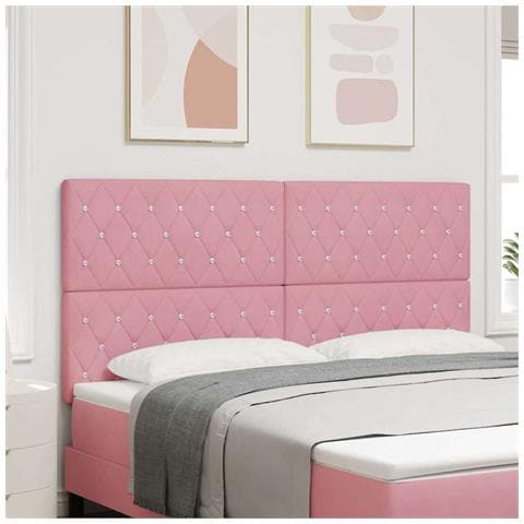 Testiera LED con luci a strisce a LED Rosa 180 cm Poliestere - Foto 2