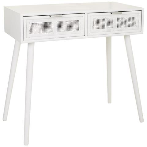 Mobile Da Ingresso In Legno Bianco E Rete 80x42x79h - Foto 1