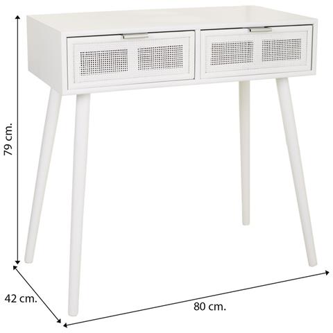 Mobile Da Ingresso In Legno Bianco E Rete 80x42x79h - Foto 8