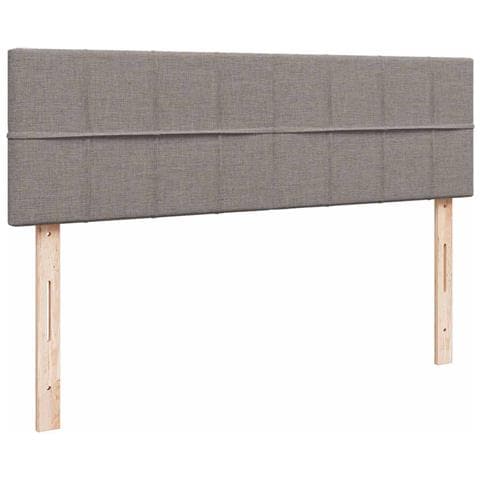 Struttura Letto Pouf con Materassi Tortora 160x200cm in Tessuto - Foto 9