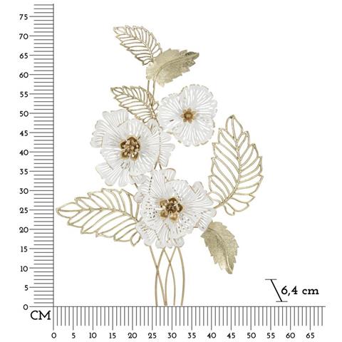Decorazione In Metallo 3d Fiori 33-multicolore-metallo-54x6,4x73,7 Cm - Foto 6