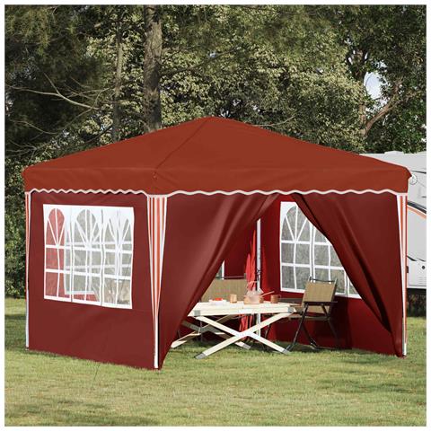 Tenda per feste a pop-up 288 x 288 x 245 cm Terracotta - Foto 2