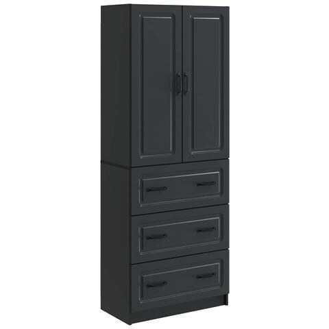 Set di armadi 2 pcs Nero 66 x 34,5 x 87 cm Legno ingegnerizzato - Foto 1