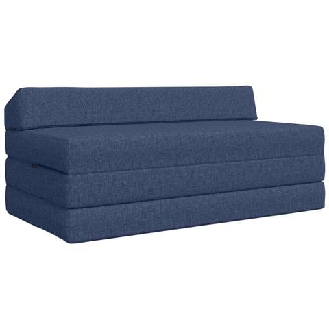 Divano Letto Pieghevole Blu 120 x 60 x 49 cm Tessuto - Foto 1