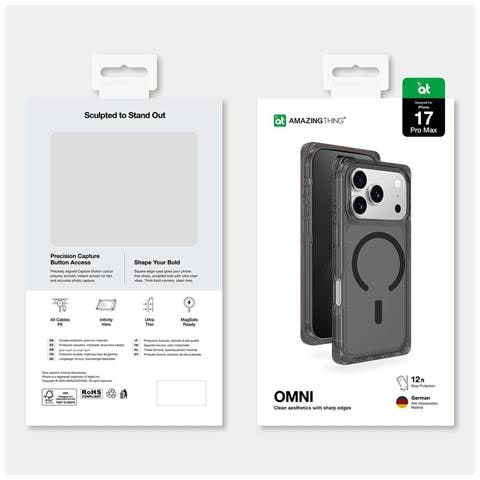 Custodia Per Iphone 17 Pro Max Nera Magsafe Amazingthing - Foto 4