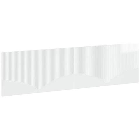 Testiera da Muro HOORN Bianco Lucido Legno ingegnerizzato - Foto 1