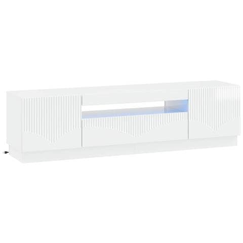 Mobile TV LED Bianco Lucido Legno ingegnerizzato - Foto 1