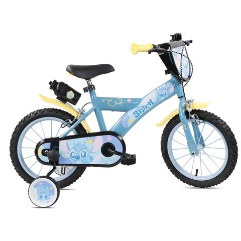Stitch Boy 14'', Bicicletta Per Bambini, Adatta A Bambini Tra I 3 E I 5 Anni, Per Altezza Tra 85 E 105 Cm, Con Scudetto Frontale E Stabilizzatori Laterali - Foto 1