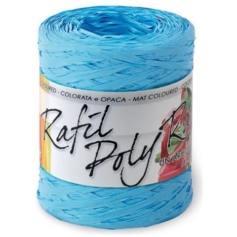 "pz. 1 Rocca 200mx5mm di nastroPPL "Rafia" - azzurro 6802- - Foto 2