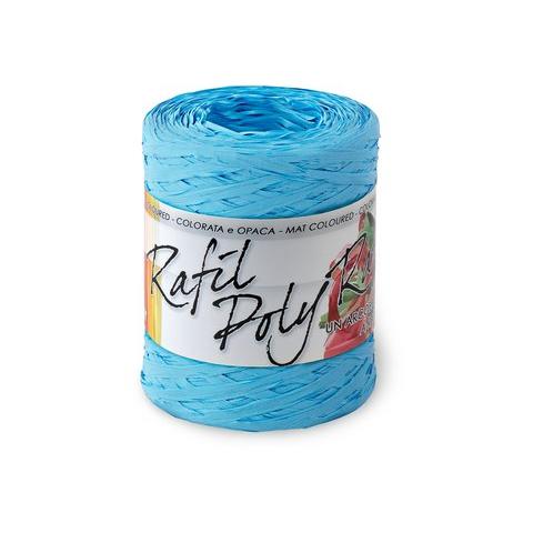 "pz. 1 Rocca 200mx5mm di nastroPPL "Rafia" - azzurro 6802- - Foto 1