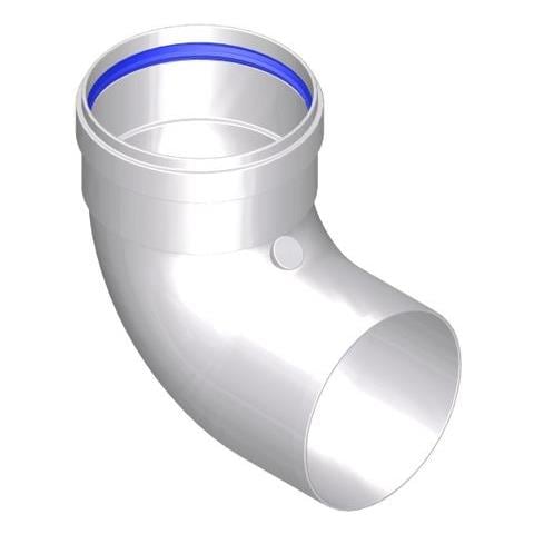 Curva 90° D. 80 M F Alluminio Bianco - Per Caldaia - Foto 1