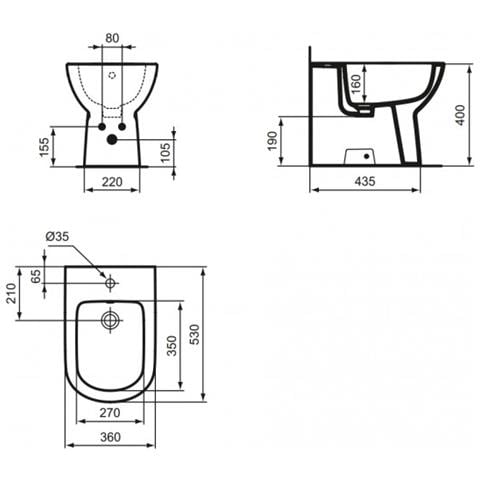 Bidet A Pavimento Btw,, Serie Gemma 2, J523501 - Foto 2