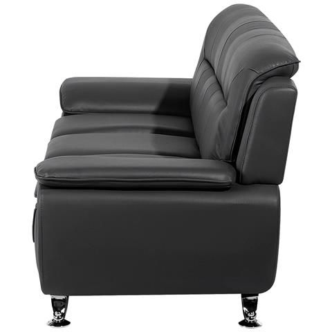 Divano 3 Posti In Pelle Sintetica Nera Leira - Foto 29