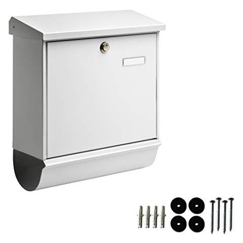 BurgWaechter comfort 91300 W Cassetta Postale con scomparto per Giornali Integrato, Bianco, titolare giornale Integrato acciaio zincato - Foto 2