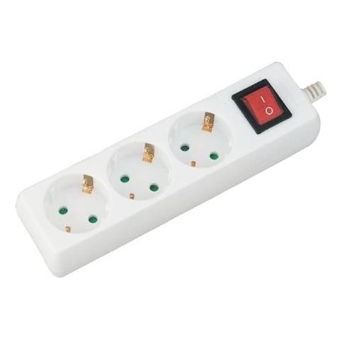 V-tac Vt-1113-5 Multipresa Ciabatta 3 Posti Eu Standard 16a Cavo 5mt Interruttore Luminoso - Sku 8763 - Foto 1