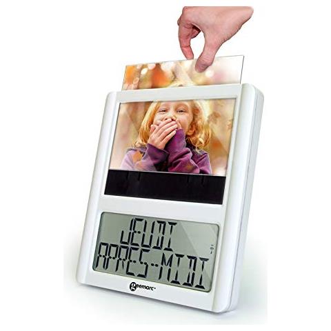 Geemarc Viso5 Orologio Calendario E Portafoto Con Regolazione Automatica Dell'Ora - Per Anziani - Funzionamento A Batteria - Senza Retroilluminazione - Versione IT - 6