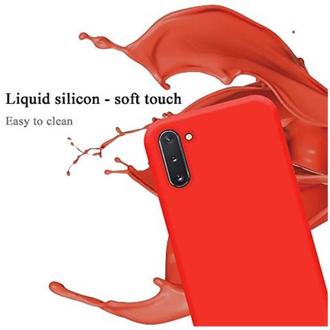 Custodia Compatibile Con Samsung Galaxy Note 10 In Liquid Rosso - Coperchio Protettivo In Silicone Tpu Flessibile - Foto 2