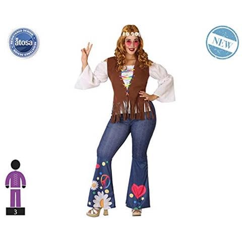 -60006 -60006-costume Dà Hippie Adulti, Donna, 60006, Blu, Xl - Foto 1